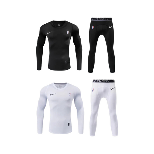 NIKE NBA ELITE PRO COMPRESSION SET - LONG-SLEEVE T-SHIRT & PANTS